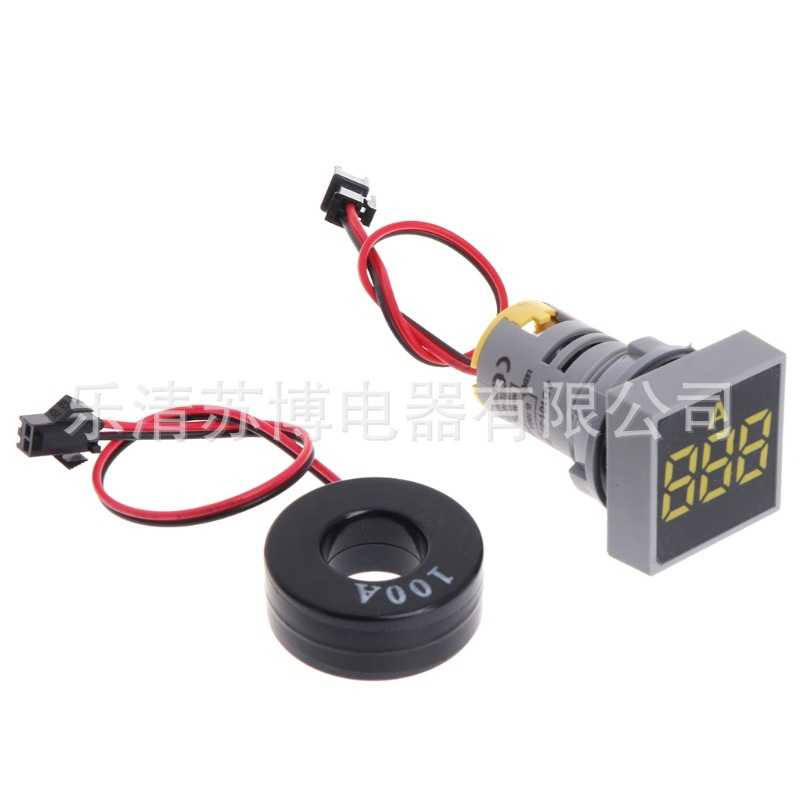 新款直销22mmAmmeter红绿黄蓝白5色信号指示灯AD101-22AMS方形数