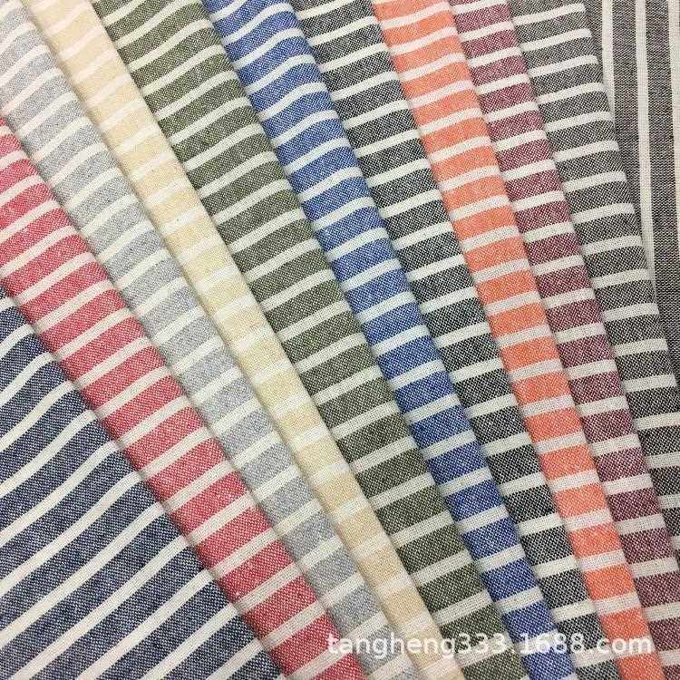新款直销供应10色条纹纯亚麻 麻棉 混纺手工 亚麻面料 涤麻布,纺织面料/辅料/配套,棉麻面料,淘宝优惠券,粉丝福利购,淘宝优惠卷