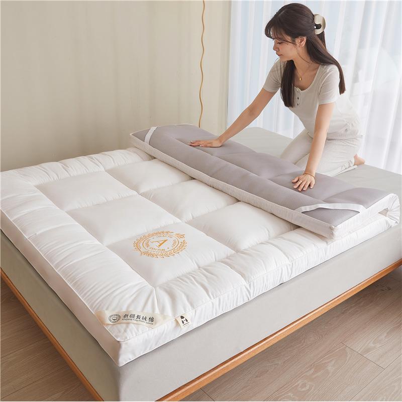 新款直销a类日式纯棉榻榻米床垫酒店宿舍加厚垫被天然棉花透气防