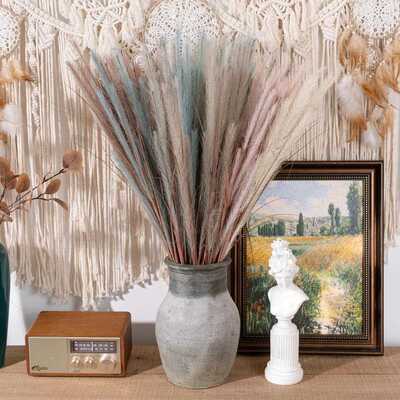 新款直销家居装饰跨境潘帕斯草芦苇草INS风仿真花婚庆假花MW85501