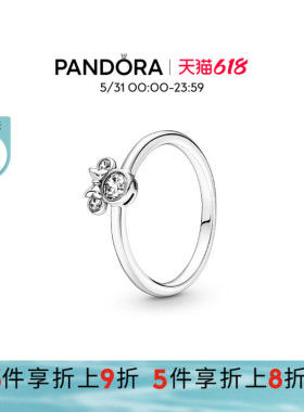 Pandora潘多拉奥莱闪耀米妮戒指925银女小众设计童趣礼物