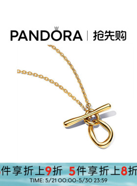 Pandora潘多拉奥莱ESSENCE天性圆圈T字条项链精致礼物