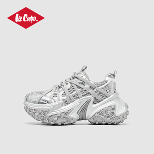 8cm增高网面防滑潮流休闲鞋 LeeCooper厚底老爹鞋 春季 2026新款 女款