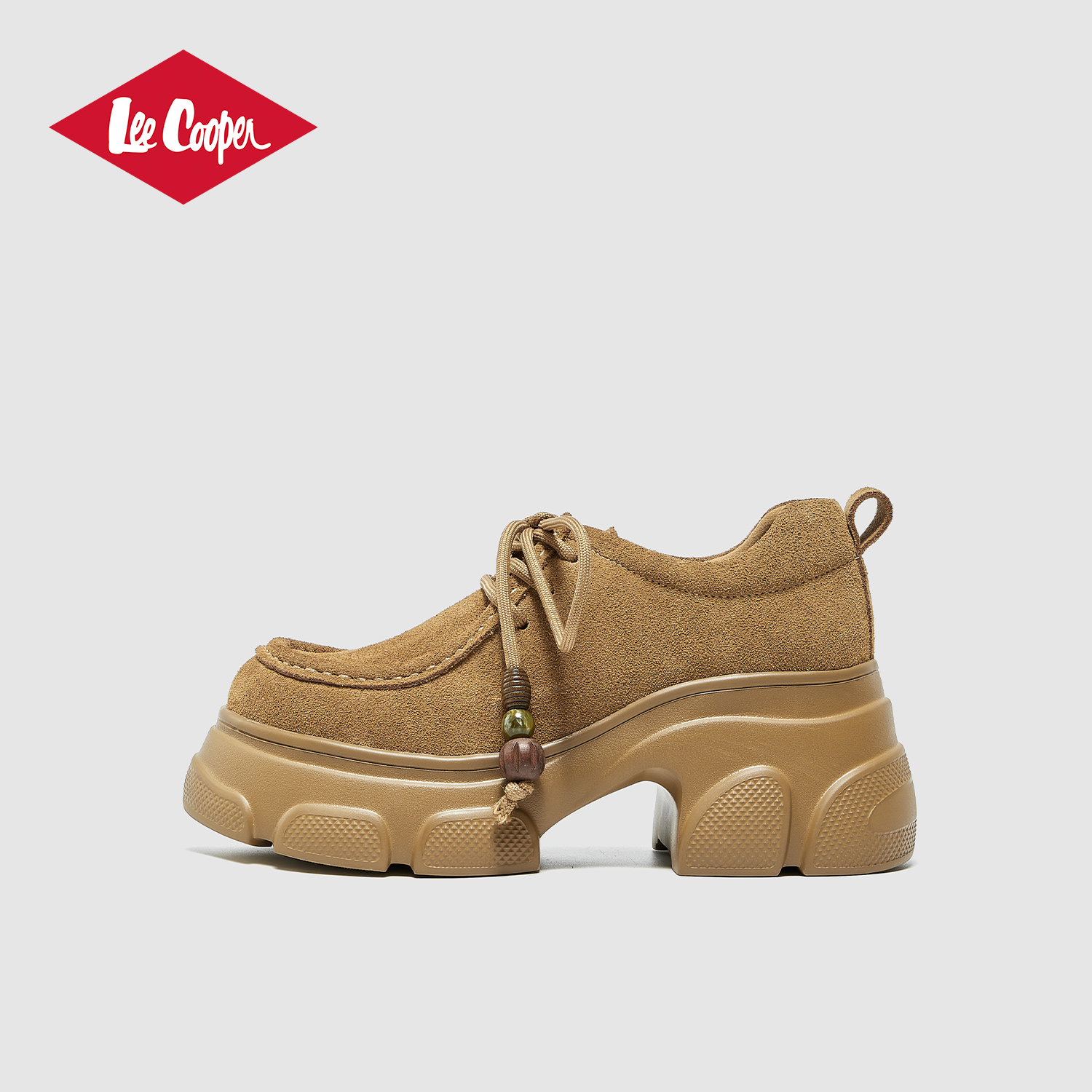 Lee Cooper厚底增高乐福鞋女2026年春季新款松糕休闲鞋小个子单鞋