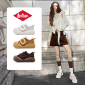 增高加绒保暖毛毛鞋 Lee 2025冬新款 时尚 Cooper厚底棉鞋 女休闲板鞋