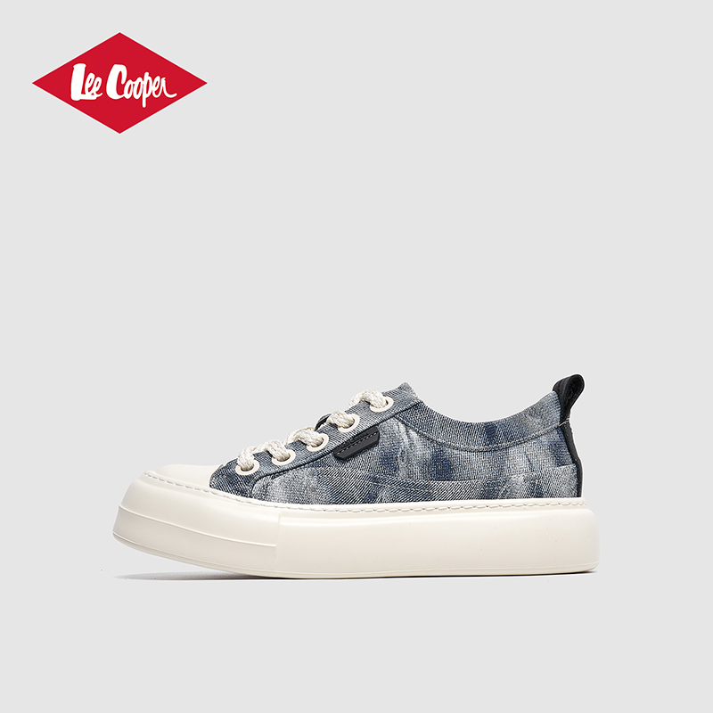Lee Cooper男士板鞋2025秋冬新款厚底增高牛仔布休闲鞋潮流鞋子男