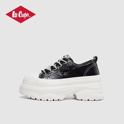 Lee Cooper厚底松糕鞋女2026春季新款简约百搭小个子增高休闲女鞋