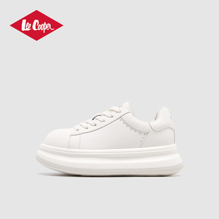 Lee Cooper时尚百搭板鞋2026春季新款女厚底小白鞋增高简约休闲鞋