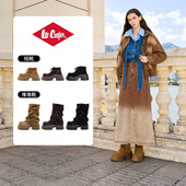 2025新款 Lee Cooper厚底马丁靴女款 秋冬复古绒面增高休闲西部靴子