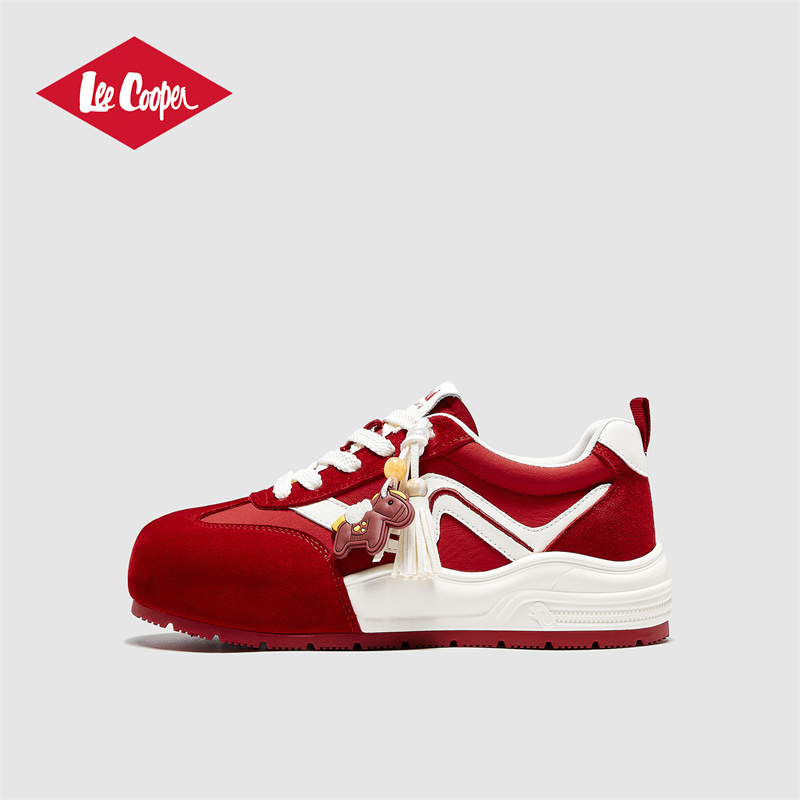 Lee Cooper【马上有钱】德训鞋女2026年春季新款厚底百搭休闲板鞋