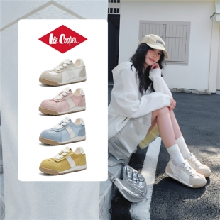 Lee Cooper德训鞋女款夏季韩版内增高软底拼色百搭休闲运动鞋透气