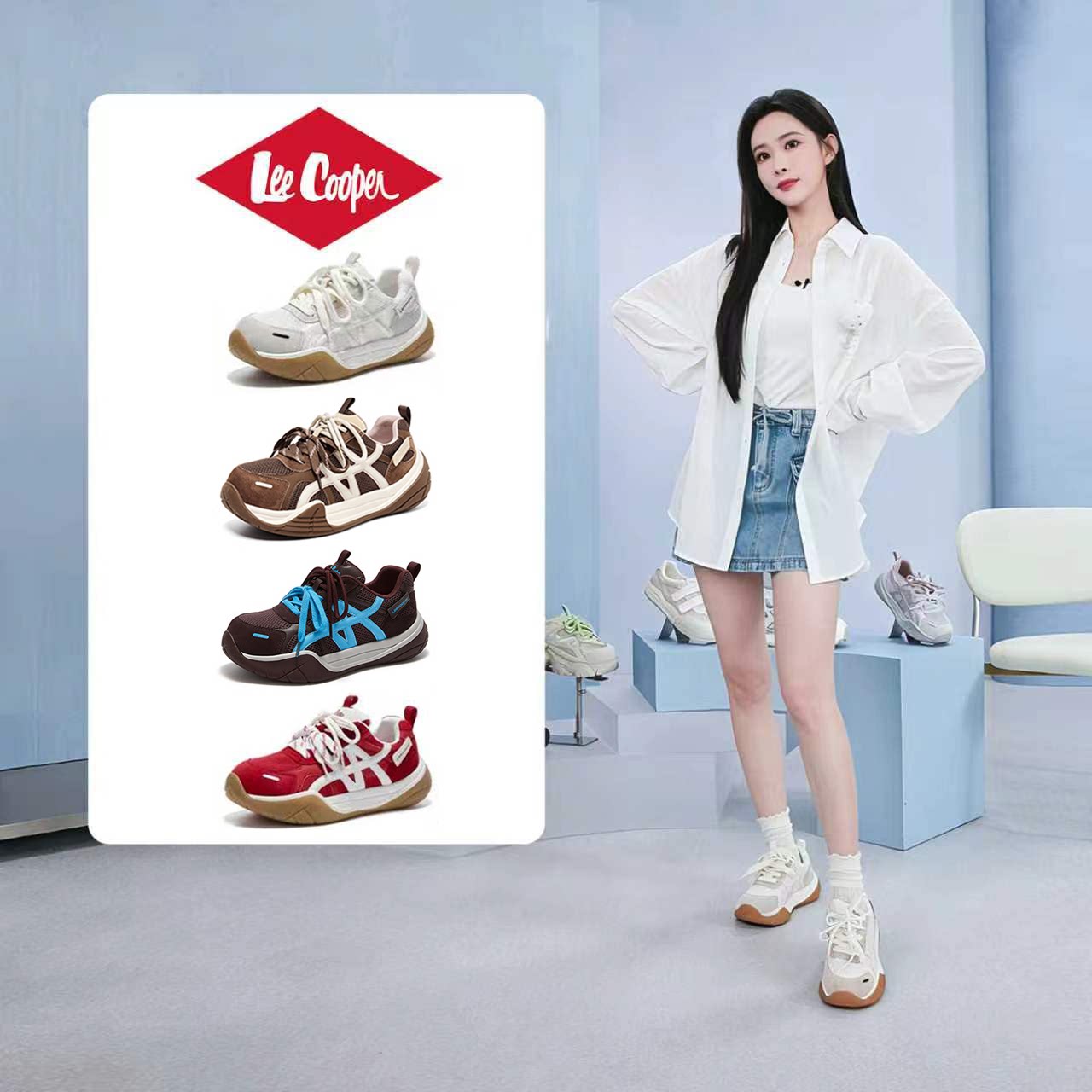 厚底德训鞋女运动增高阿甘小白鞋图片
