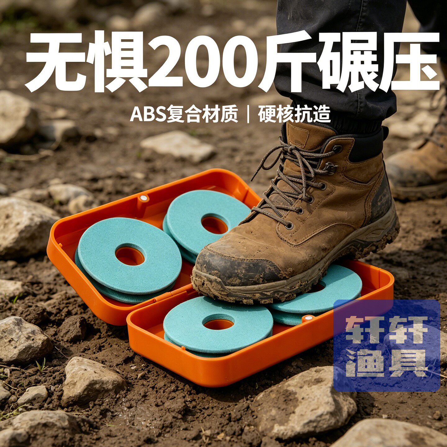 鱼线主线盒ABS钓鱼线圈大物硬核抗造泡沫主线轴垂钓用品4轴收纳盒