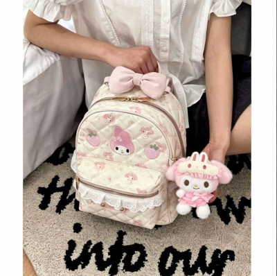 甜美少女美乐蒂蝴蝶结大容量双肩