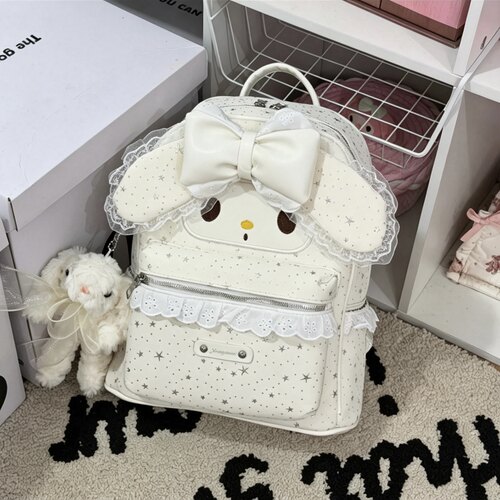 韩版学院风星星蝴蝶结大容量双肩