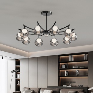 灯主人客厅灯吊灯2025新款 极简高级感房间灯魔豆分子灯大厅灯 意式