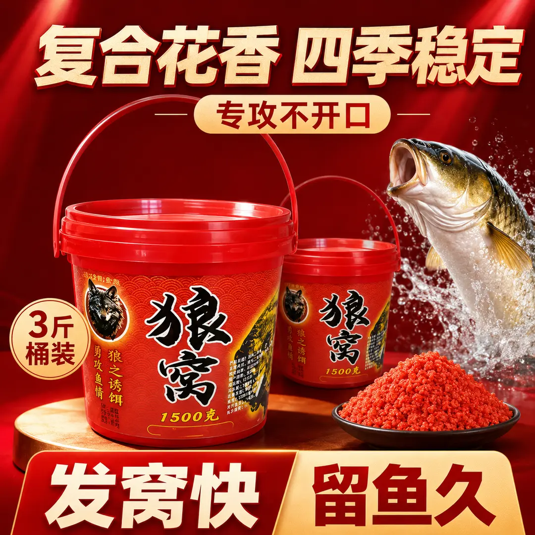 狼窝窝料1500克传统留香久饵料