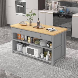 实木吧台ILG台桌家用靠墙高脚桌公大型办室台酒吧中岛吧桌可现货