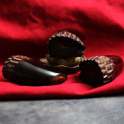 潮雪山款牦牛角4.12雪山件牛角办公摆室件雕刻工艺品手把牦牛角现