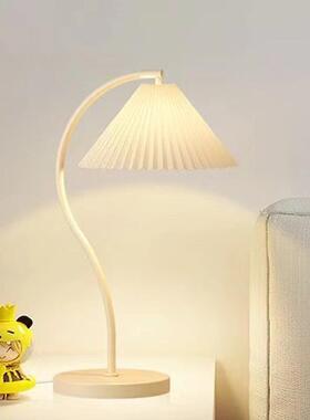 法式复形百褶落地灯油风式立奶灯客厅卧室ZRF床头台灯古装饰氛围