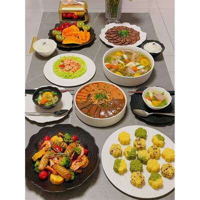 碗碟套装家用新网红陶碗餐具款EAQ汤面碗筷米饭碗大沙拉菜盘子瓷2