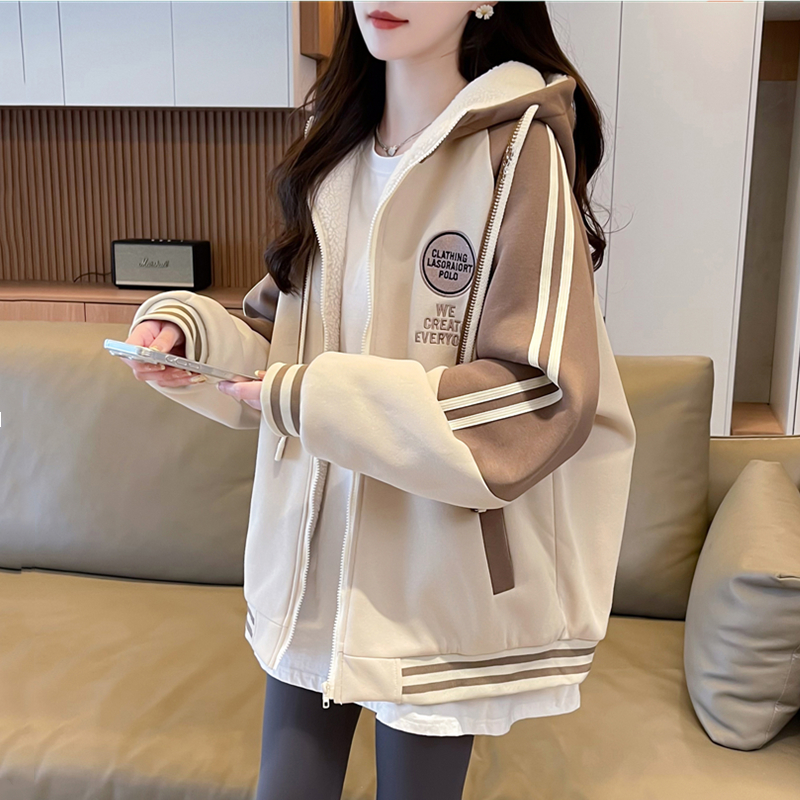 美式棒球服外套女春秋休闲百搭夹克2025新款初高中学生小个子卫衣