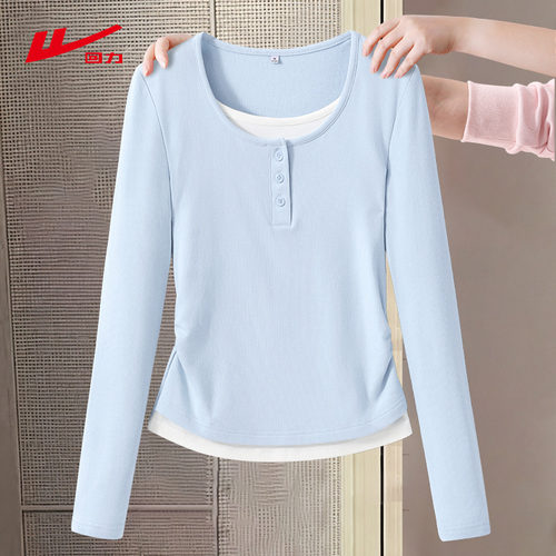 回力假两件打底衫女2026新款