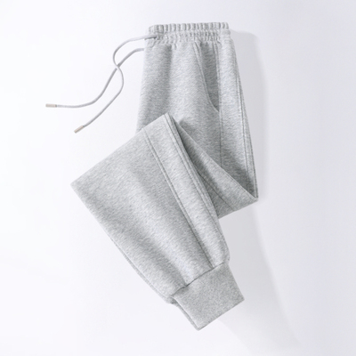 回力灰色加厚羊羔绒运动裤子加绒