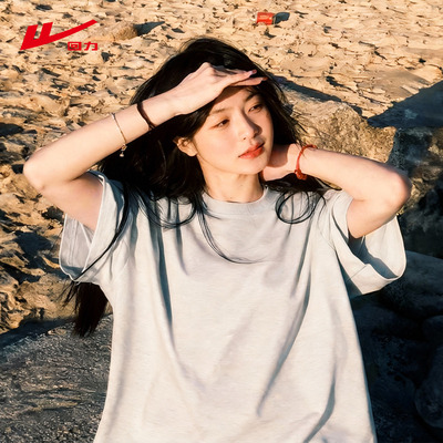 回力圆领女宽松T夏季2026新款