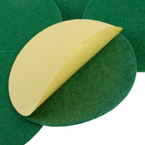 Air Hockey Table Pushers Felt Pads, Set of 6, Green,