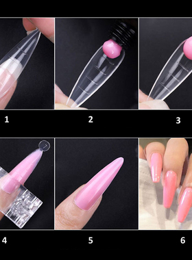Dual Plastic Nail Forms False Nail Art Tips For Gel Extensio