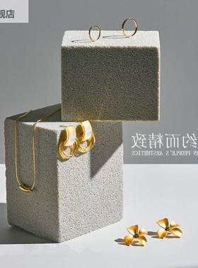 北欧布风规则影摆件道具石块首饰饰品产品静物拍摄照美食不摄拍景