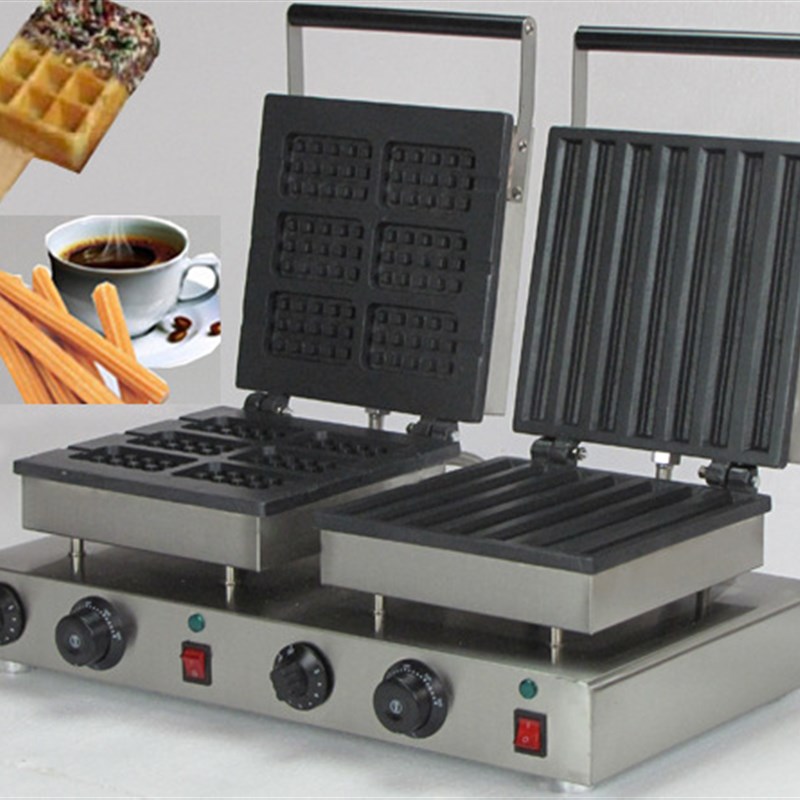 厂家直销 双头方形华夫炉CH-563 铝板松饼华夫饼机 现货