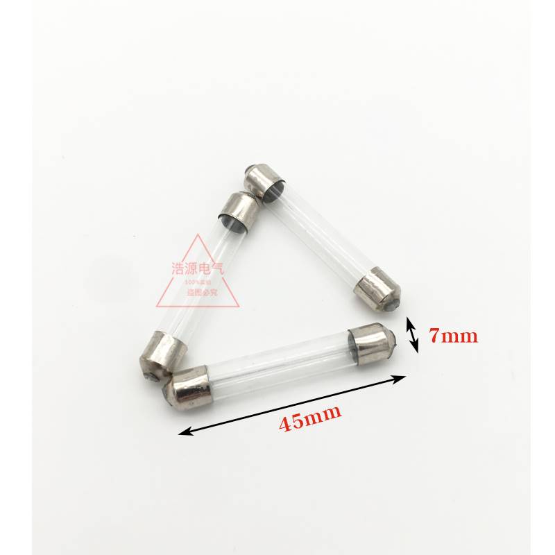 7*45mm尖头玻璃保险丝管JD1A调速器表用BGJ-45 5A6A8A10A15A熔断