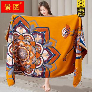 极速纯浴巾棉纱布家用吸水速干不掉毛大号大人裹巾学生宿舍2023新