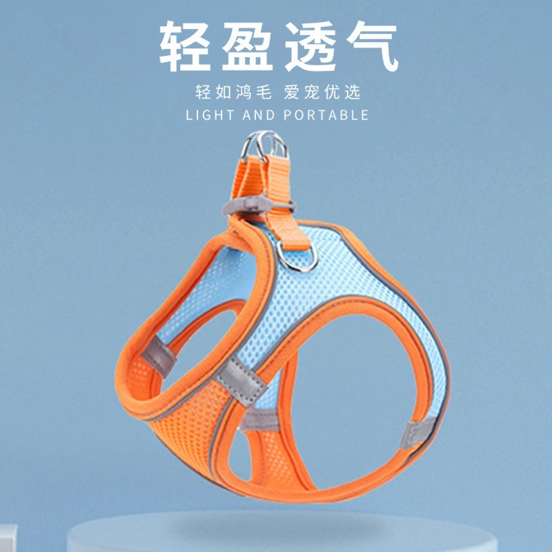 猫咪牵引绳背心式猫猫防挣脱猫链子牵猫绳子胸背带溜猫绳专用神器