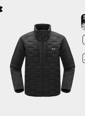 安德玛户外UA官方90鹅绒拼接飞织羽绒服男女700蓬秋冬季保暖外套