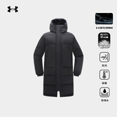 安德玛UA官方700蓬长款 羽绒服冬季 防风防泼水加厚保暖连帽外套男