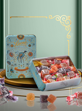 Leone蕾欧娜水果软糖礼盒 圣诞礼物进口高端礼品蓝色狐狸梅花鹿