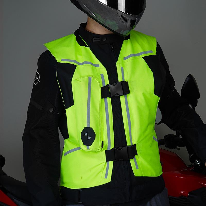 新款直销新款二代气囊服环裘安全马甲防护背心防摔耐磨摩托车充气