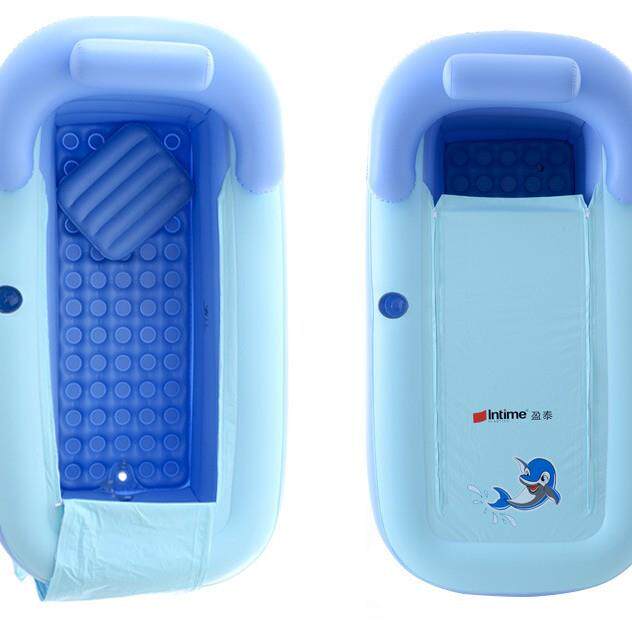 直销新款成人家用充气浴缸加厚洗澡桶折叠浴盆塑料桶宝宝沐浴桶儿