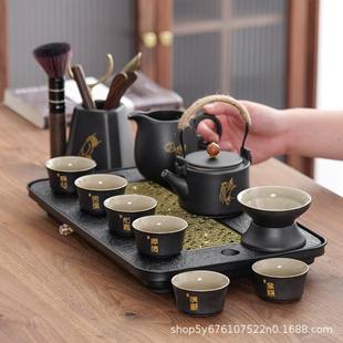 新款 楼盘礼品开业商 直销陶瓷功夫茶具茶壶套装 家用客厅高档礼盒装