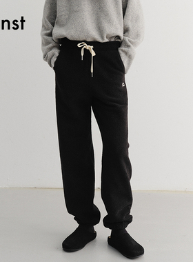 Dunst2025冬季新品休闲简约时尚毛圈花呢束脚裤男女同款UDPA5D121