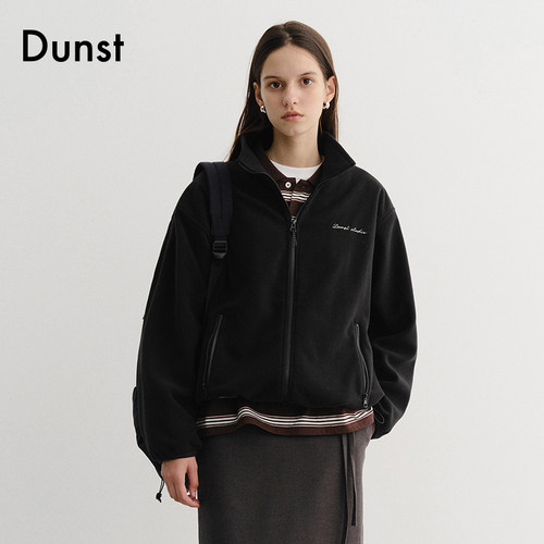 Dunst2025冬季新品中性简约摇粒绒半高领拉链卫衣外套UDJU5D135