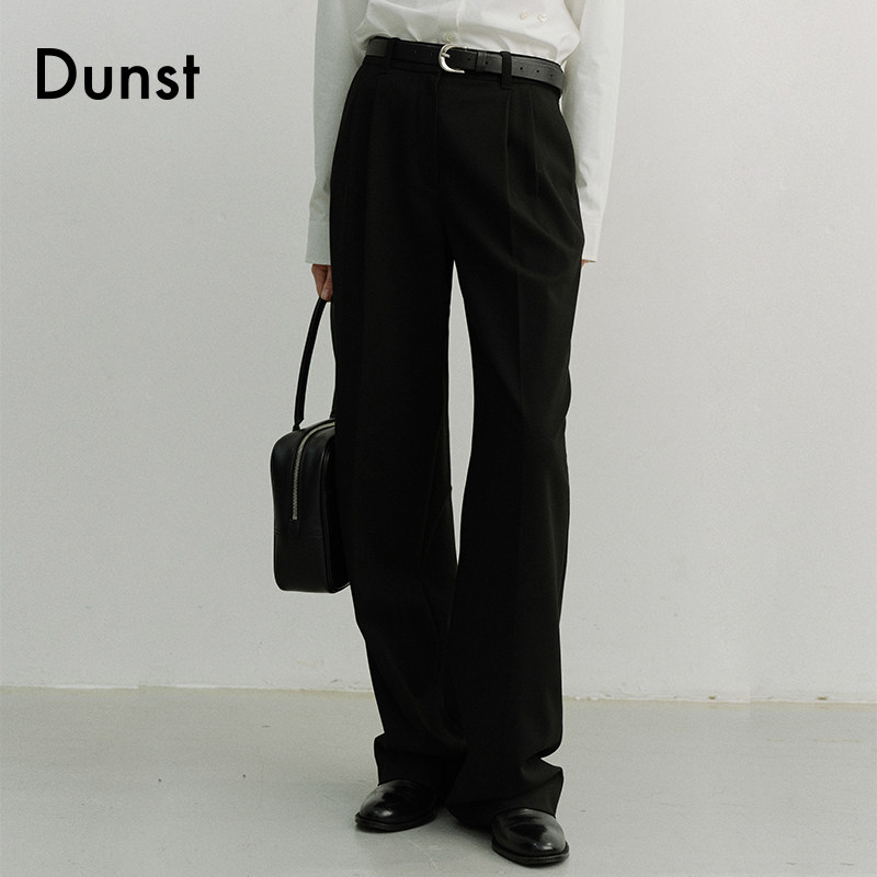 Dunst2026春季新品西裤双褶涧装饰高腰显腿长工装休闲裤UDPA6A204