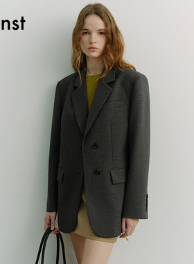 Dunst【白逸帆同款】2026春季新品西装外套羊毛夹克上衣UDJA6A202