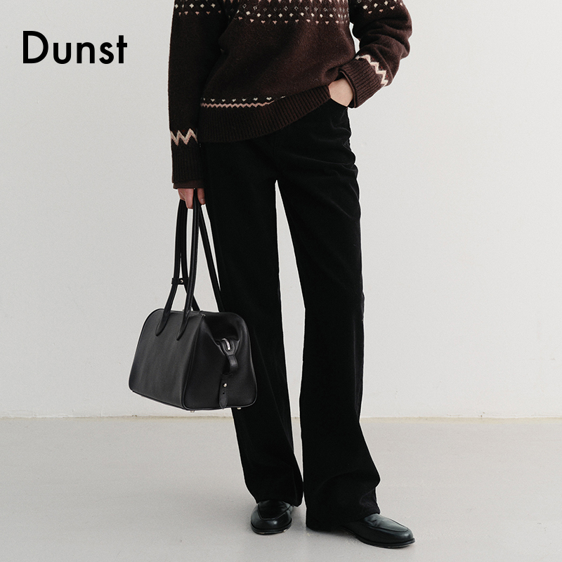 Dunst【允仔同款】2025冬新品女士复古灯芯绒直筒休闲裤UDPA5D230