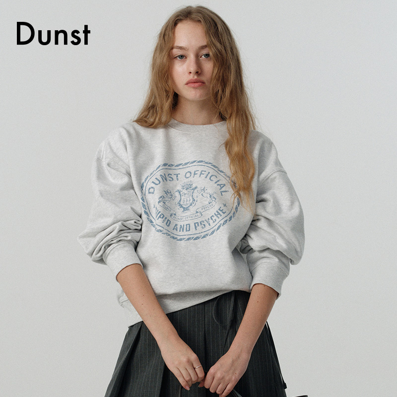 Dunst2025新款圆领男女卫衣法式休闲情侣丘比特上衣UDTS5A102