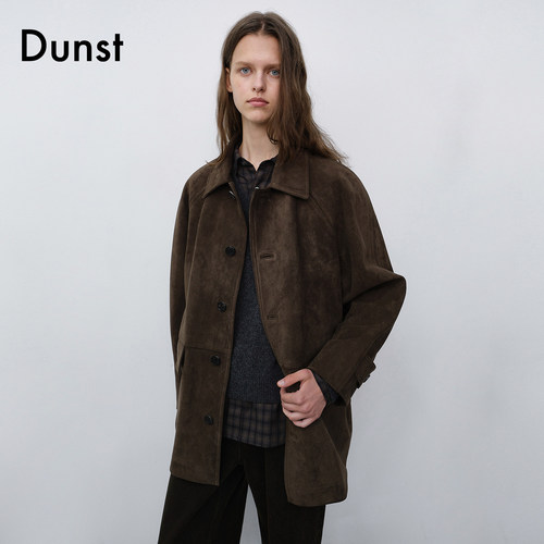 Dunst2026秋季新品宽松简约中性仿麂皮中长款夹克外套UDJA6C102