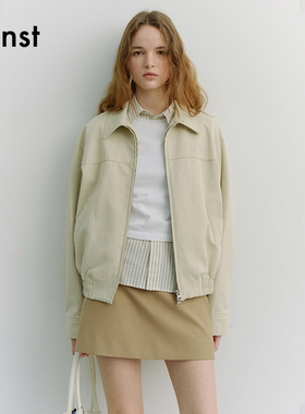 Dunst【白逸帆同款】2026春季新品休闲纯棉翻领夹克外套UDJU6A109